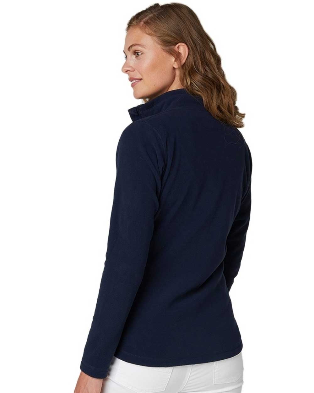 Navy coloured Helly Hansen Daybreaker Ladies Fleece Jacket on white background