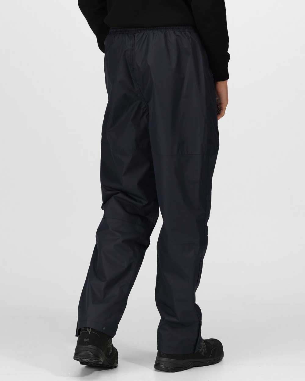 Back view Regatta Linton Breathable Lined Overtrousers in Navy