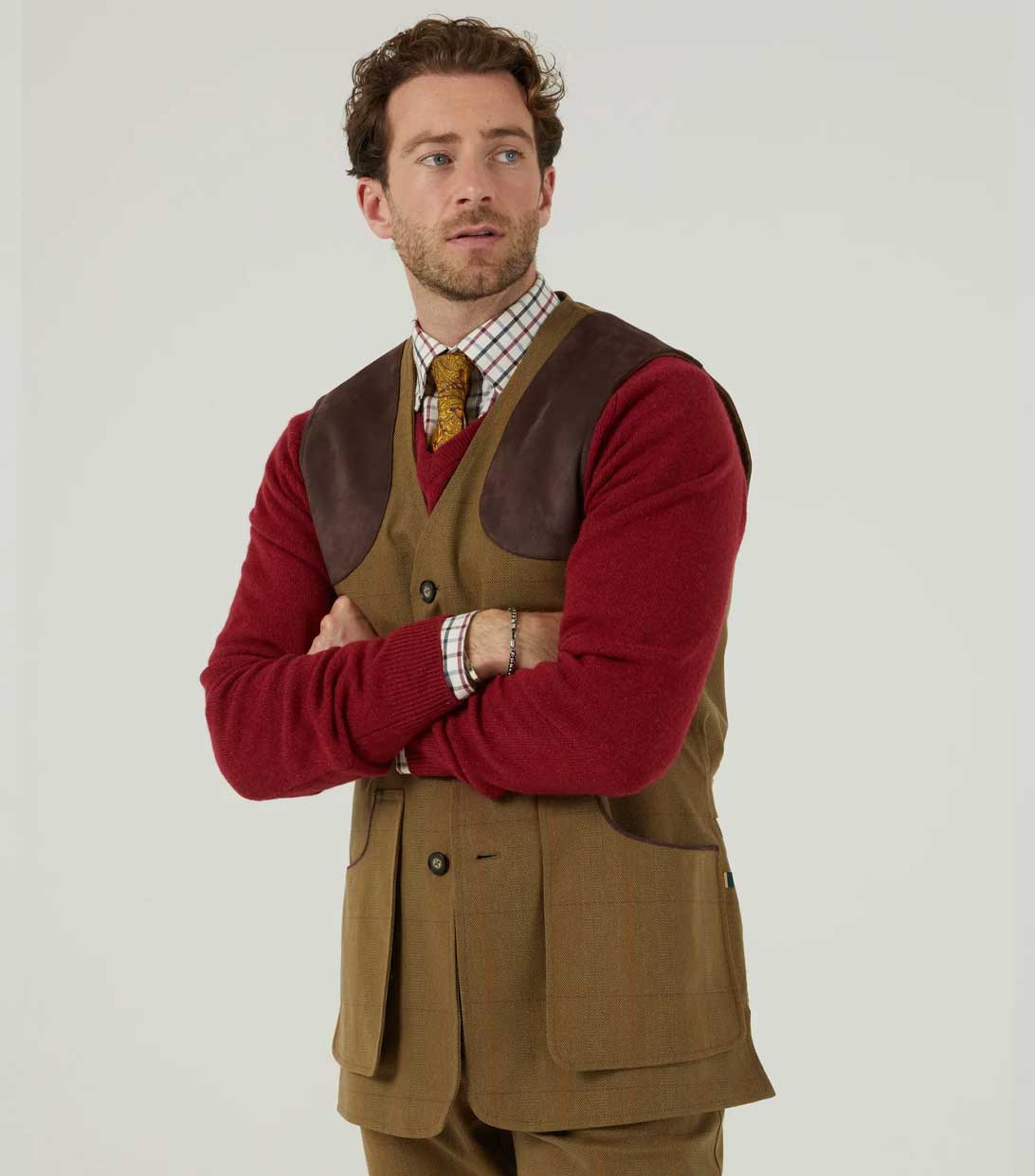 Alan Paine Axford Shooting Waistcoat in Aspen