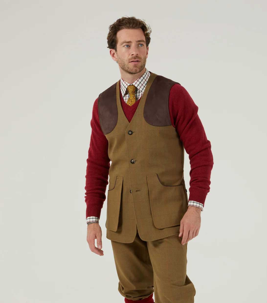 Alan Paine Axford Shooting Waistcoat in Aspen