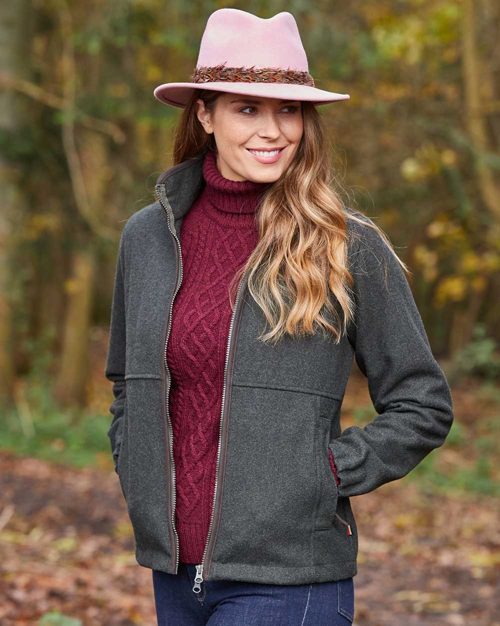 Alan Paine Berwick Ladies Fleece Jacket - Dark Olive