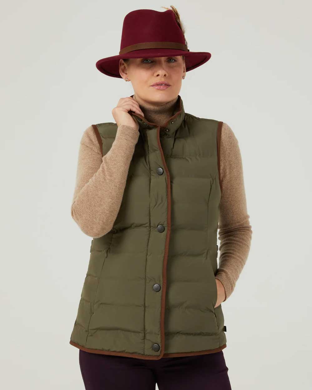 Alan Paine Calsall Ladies Gilet in Olive