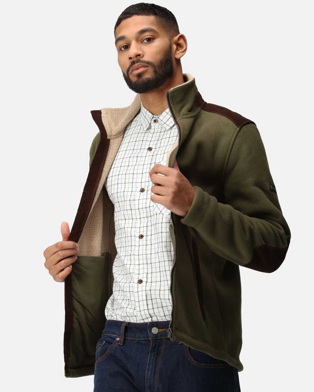 Regatta Faversham Full Zip Fleece in Dark Khaki