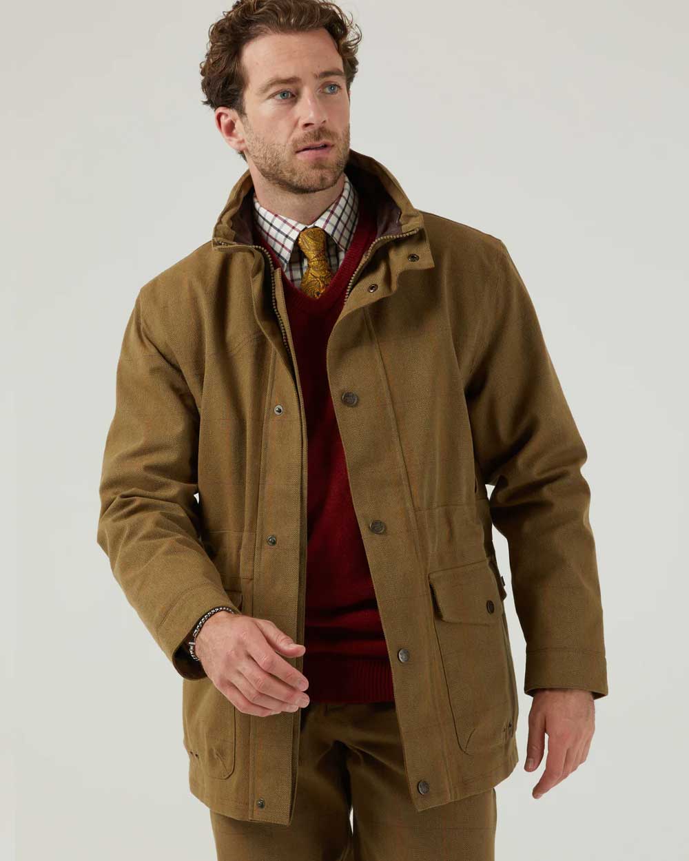 Alan Paine Mens Axford Waterproof Coat in Aspen