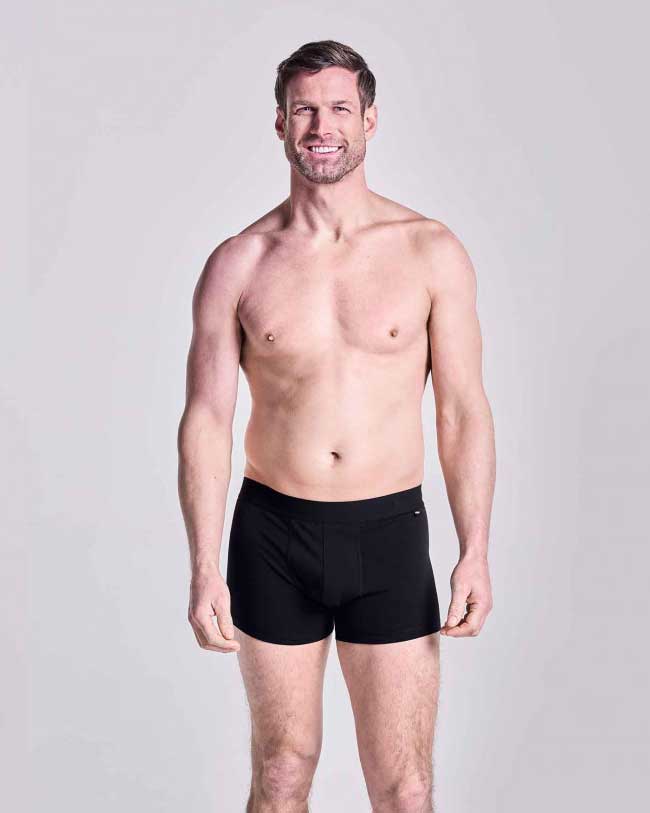 HJ Hall 2 Pack Cotton Stetch Trunks in Black