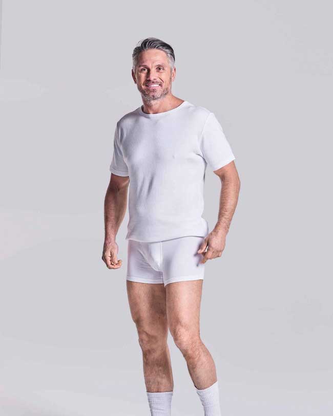 HJ Hall 2 Pack Cotton Stetch Trunks in White