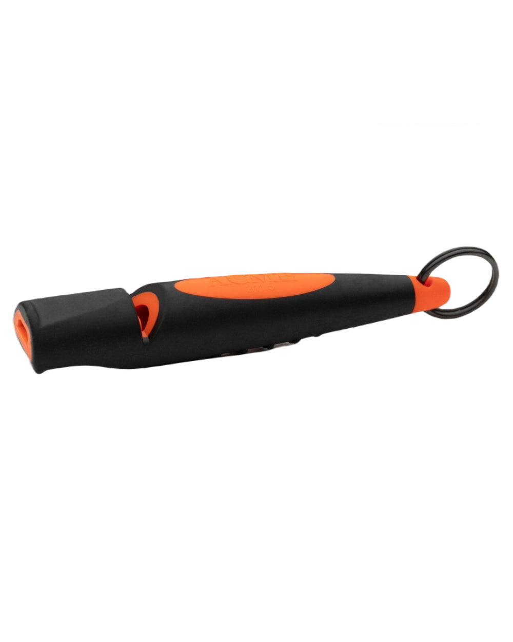 Black on Day Glow Orange Coloured Acme 211.5 Alpha Dog Whistle on white background