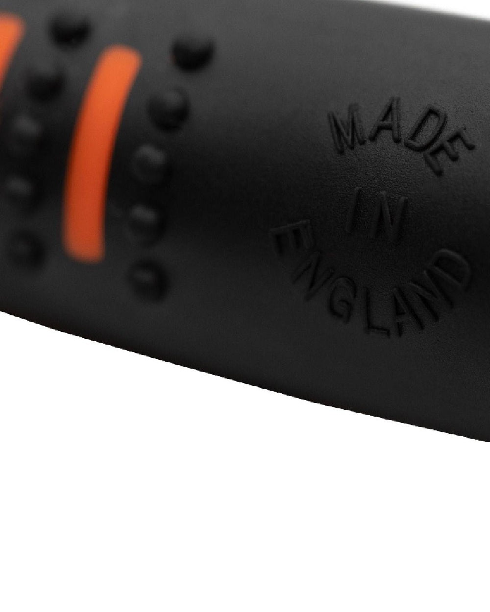 Black on Day Glow Orange Coloured Acme 211.5 Alpha Dog Whistle on white background