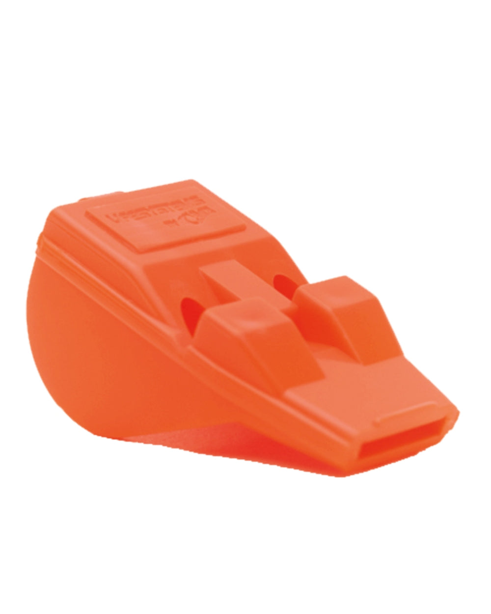 Orange Coloured Acme Tornado Sports Whistle on white background