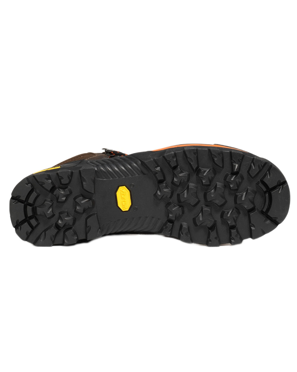 Dark Brown coloured Aigle Altavio Cuir Full Grain Leather Sport Shoes on white background