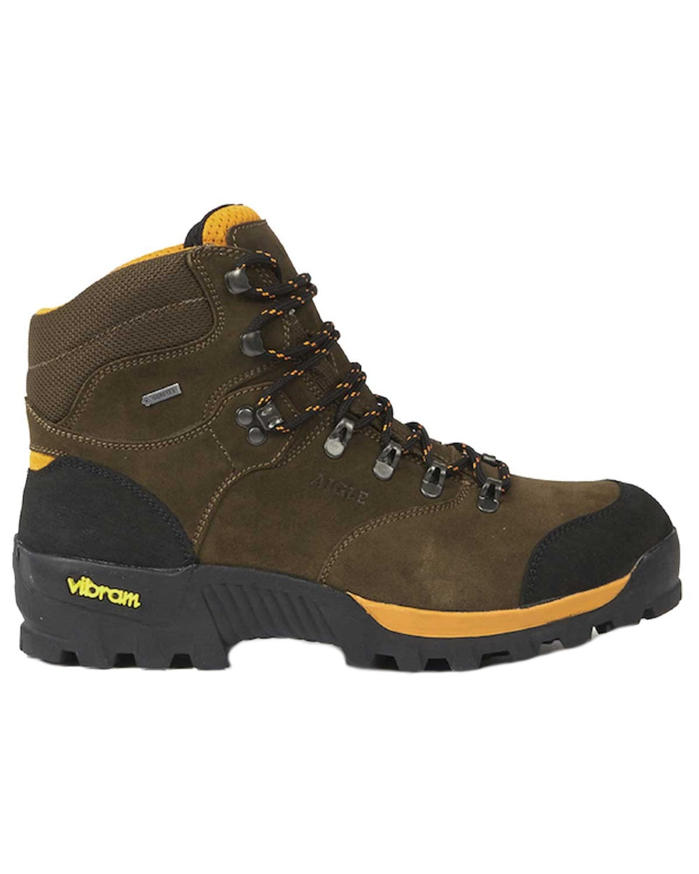 Sepia coloured Aigle Altavio Gore-Tex Boots on white background