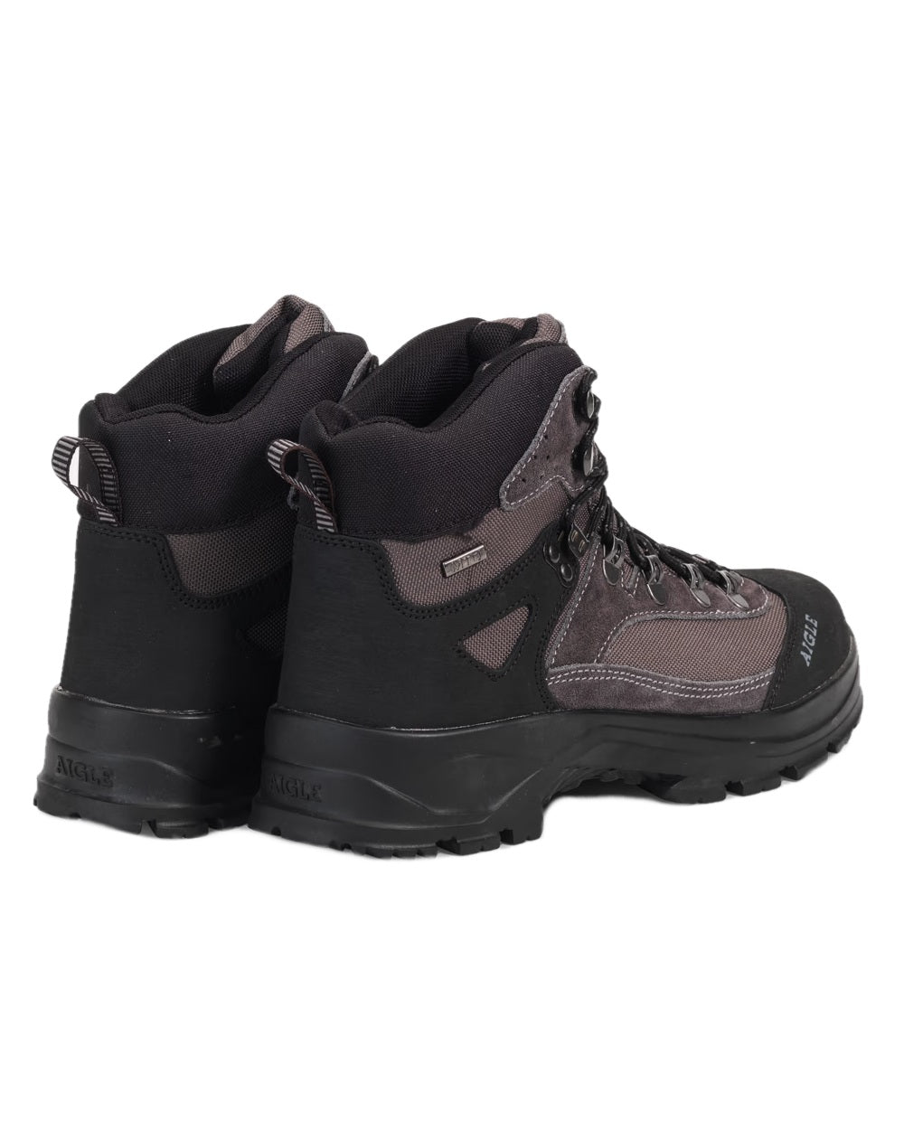 Asphalte coloured Aigle Huntshaw 2 MTD Boots on white background