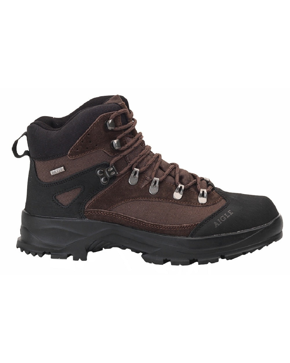 Dark Brown coloured Aigle Huntshaw 2 MTD Boots on white background