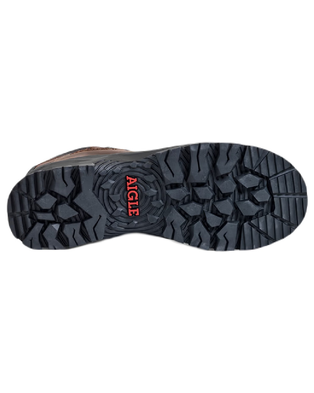 Dark Brown coloured Aigle Laforse Boots on white background