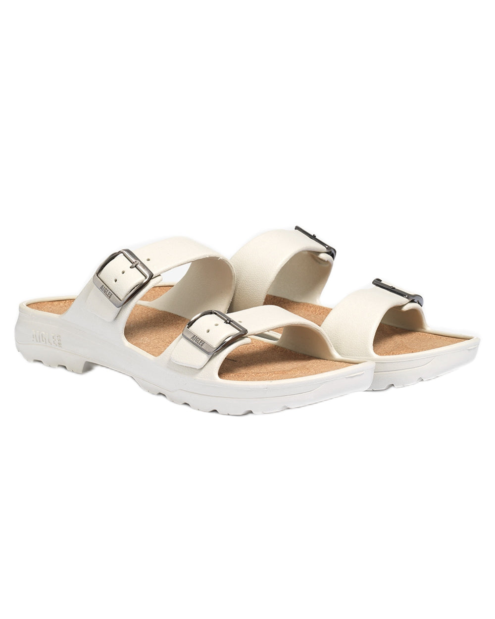 Sable coloured Aigle Mens Corlay Ultra Light Clogs on white background