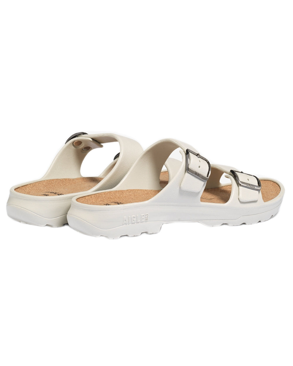 Sable coloured Aigle Mens Corlay Ultra Light Clogs on white background