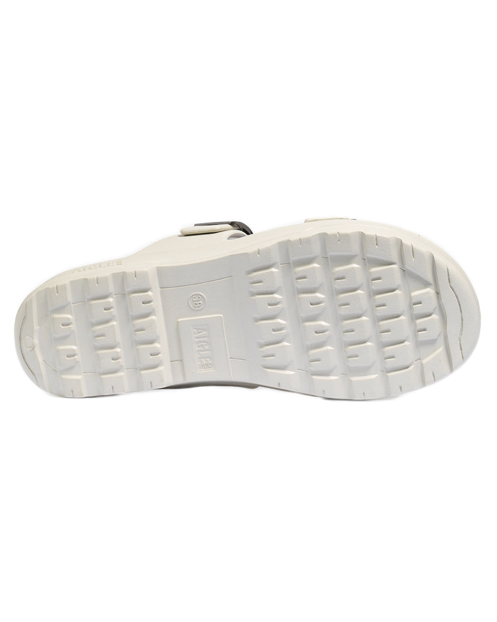 Sable coloured Aigle Mens Corlay Ultra Light Clogs on white background