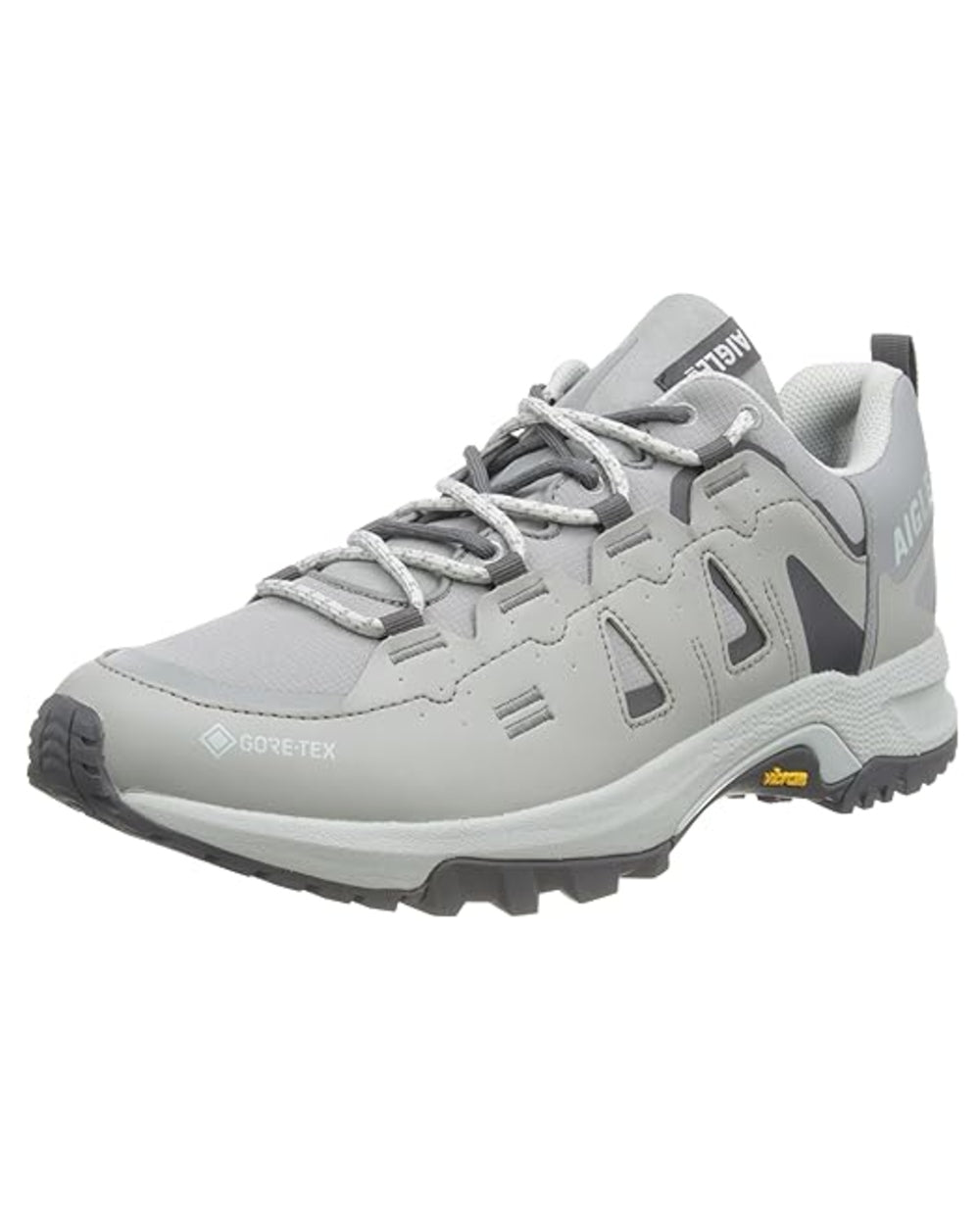 Grey coloured Aigle Mens Pariot GORE-TEX Sneakers on white background