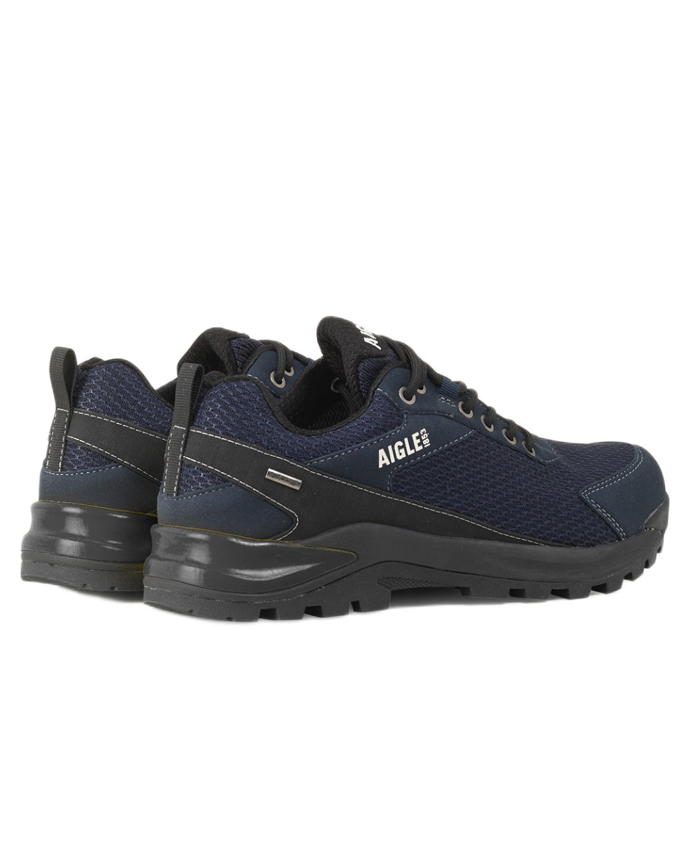Marine coloured Aigle Mens Plutno Ultra Light Waterproof Walking Shoes on white background