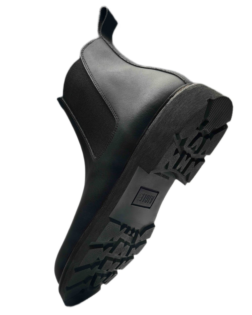 Noir 2 coloured Aigle Mens Quercy Work Boots on white background
