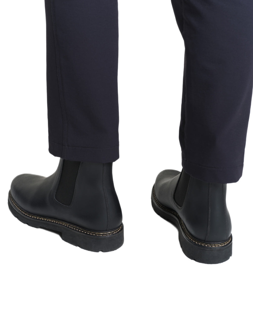 Noir 2 coloured Aigle Mens Quercy Work Boots on white background