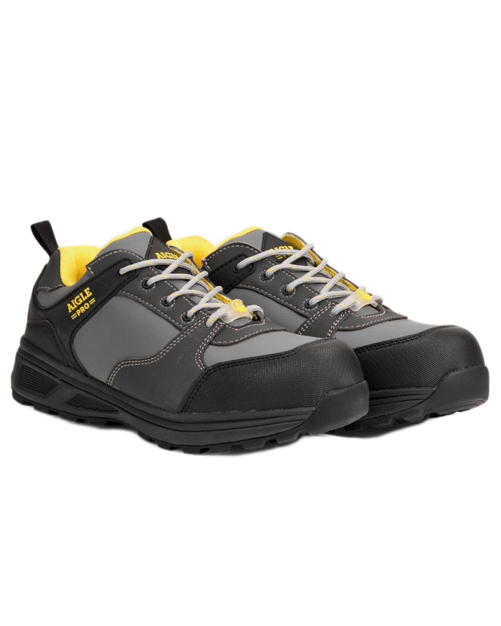 Grey coloured Aigle Mens Solter S3 Safety Shoes on white background