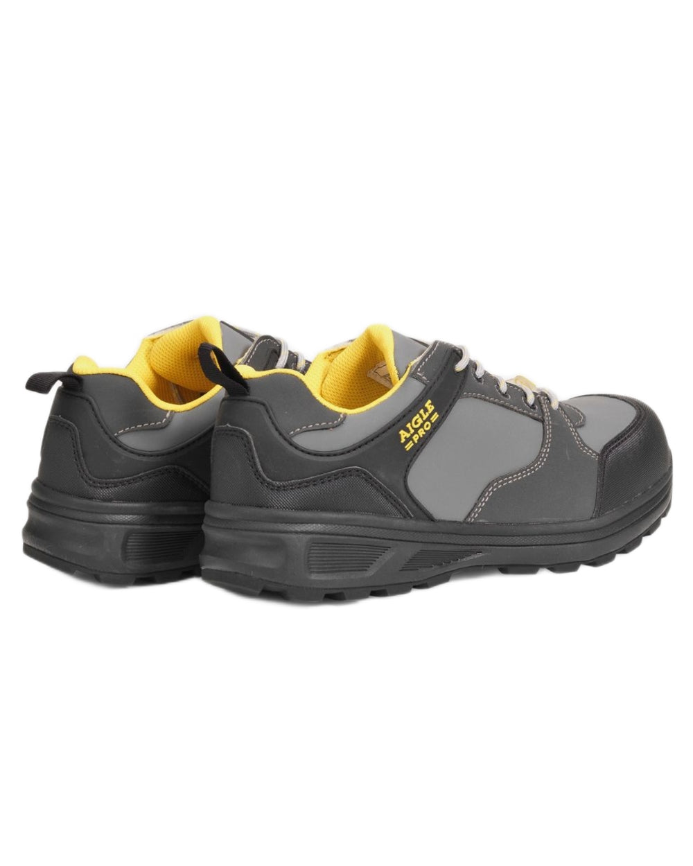 Grey coloured Aigle Mens Solter S3 Safety Shoes on white background