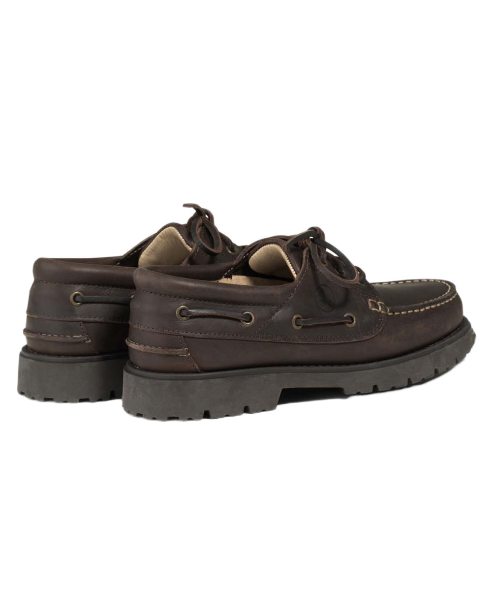 Maroon Fonce coloured Aigle Mens Tarmac Lace-Up Loafer Shoes on white background