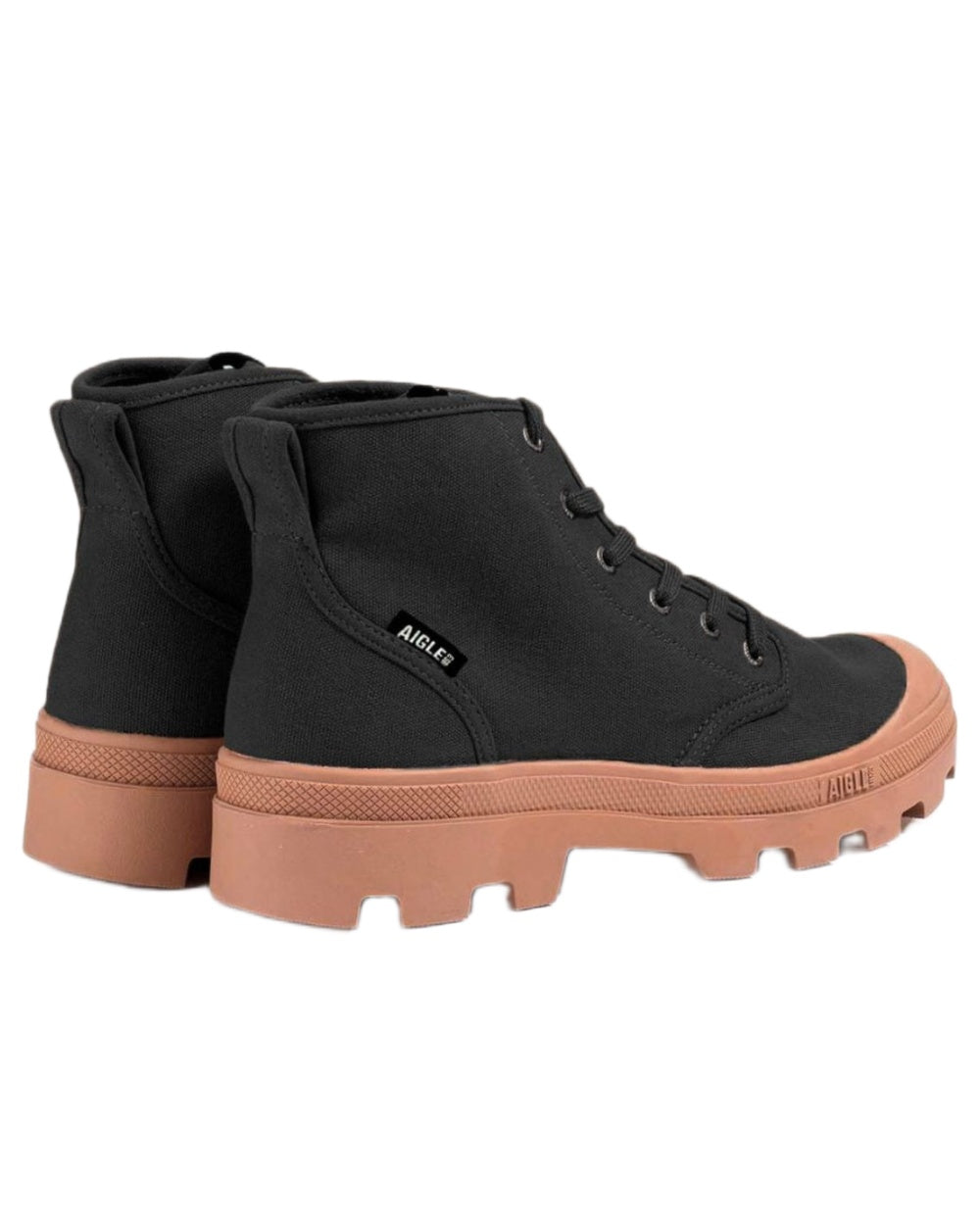 Noir coloured Aigle Mens Tenere CVS Versatile Shoes on white background