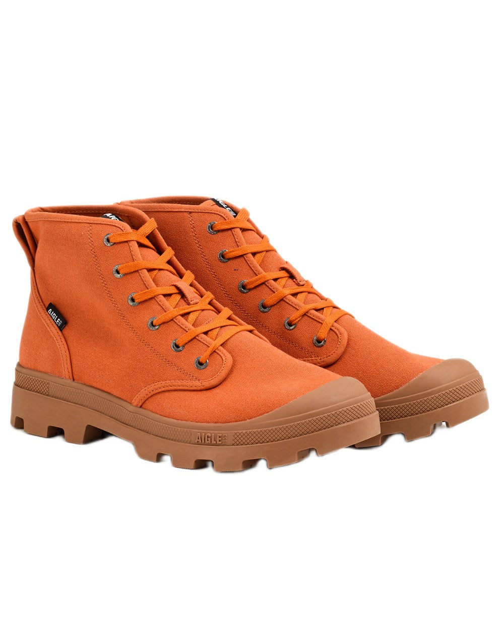 Raw Sienna coloured Aigle Mens Tenere CVS Versatile Shoes on white background