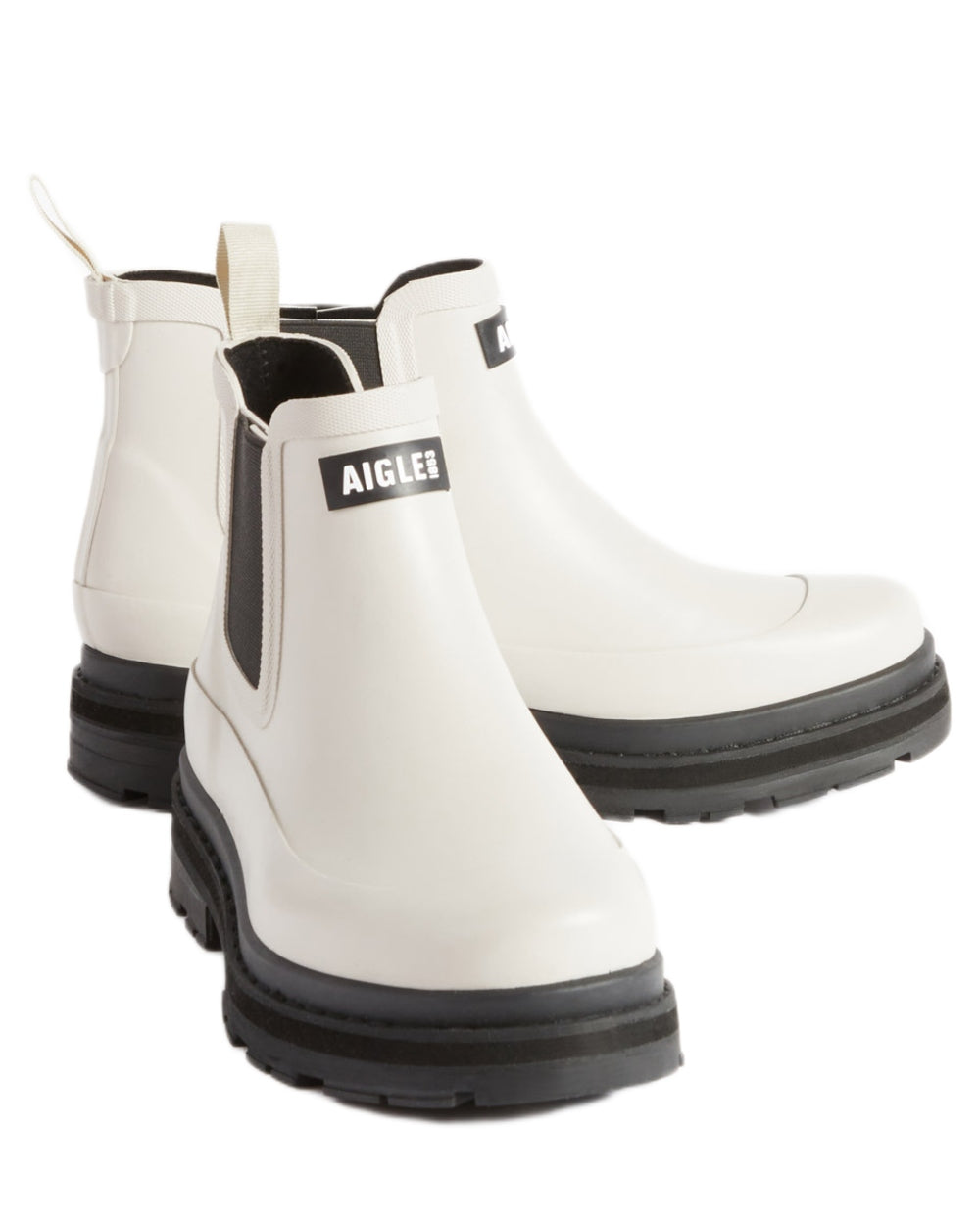 Sable coloured Aigle Soft Rain 2 Ankle Boots on white background