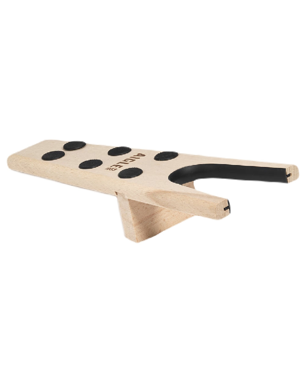 BOIS 2 coloured Aigle Tire Bottes Wooden Boot Jack on white background