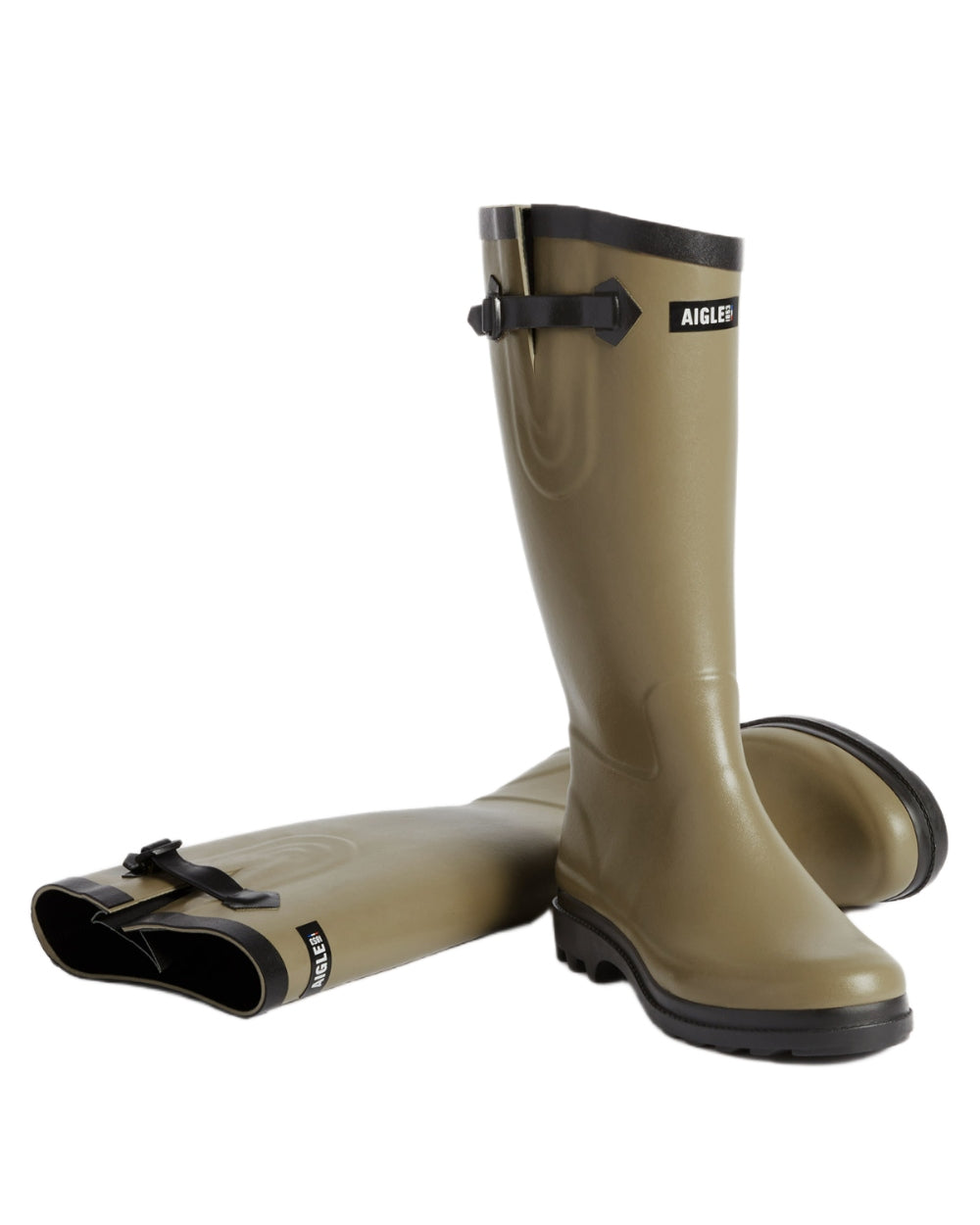 Souris coloured Aigle Womens Aiglentine 2 Wellingtons on white background