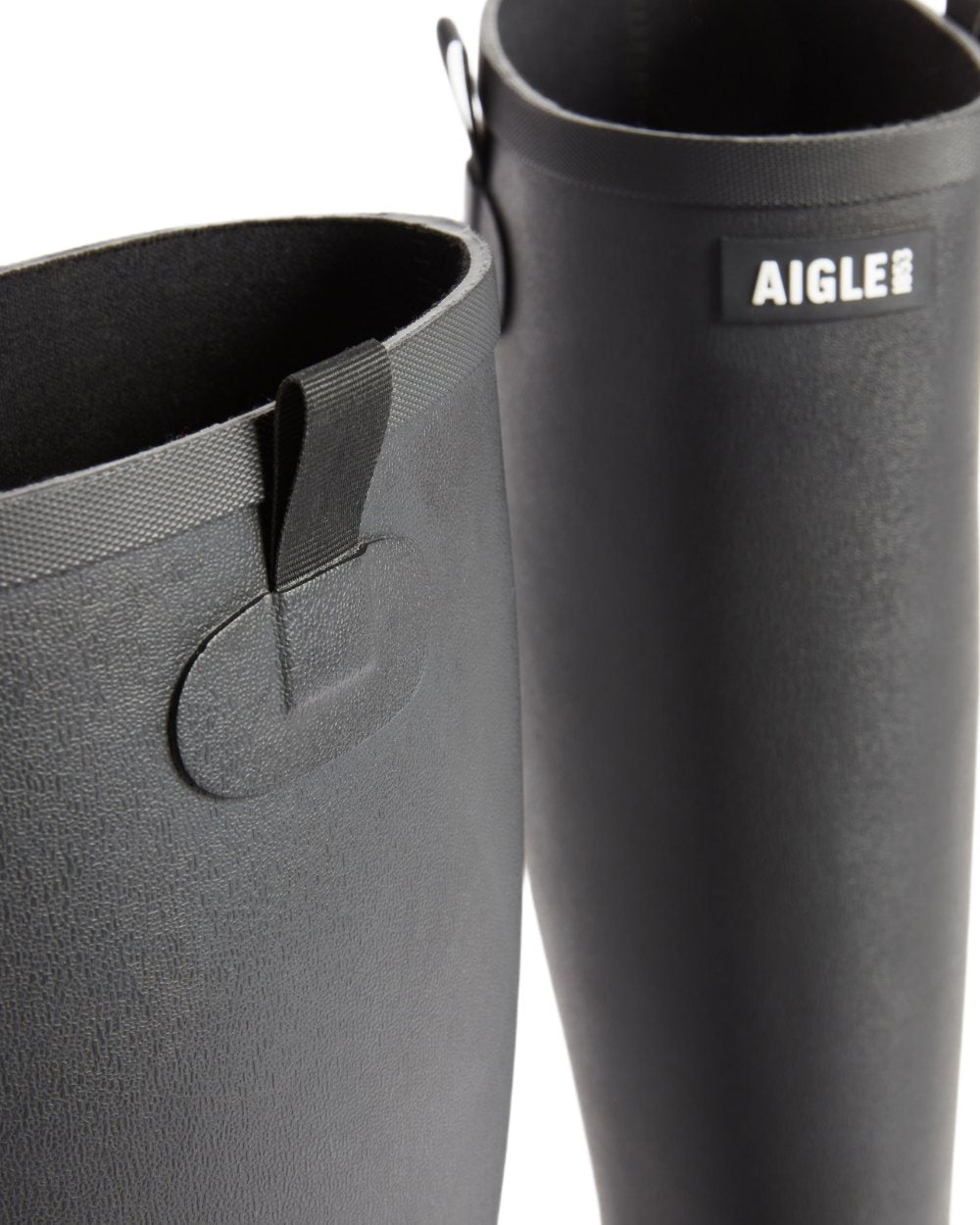 Black coloured Aigle Womens Alya High Leisure Boots on white background