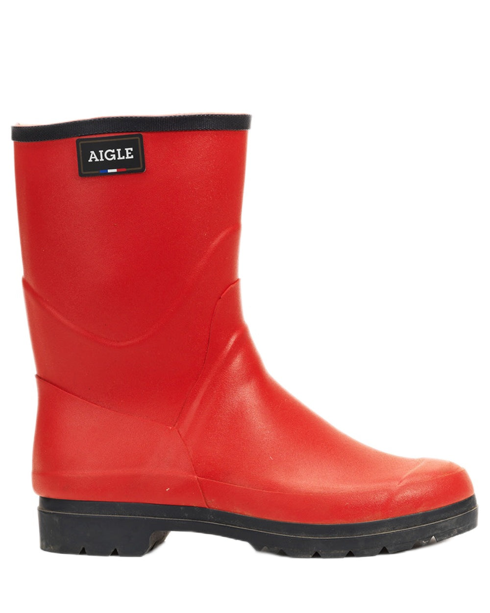 Rouge coloured Aigle Womens Bison L2 Work Boots on white background