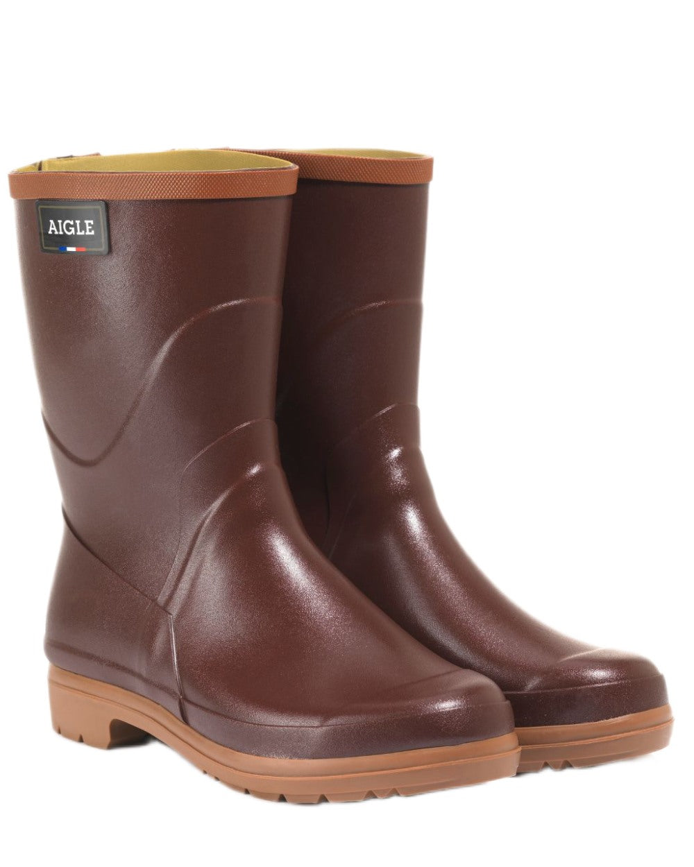 Sureau coloured Aigle Womens Bison L2 Work Boots on white background