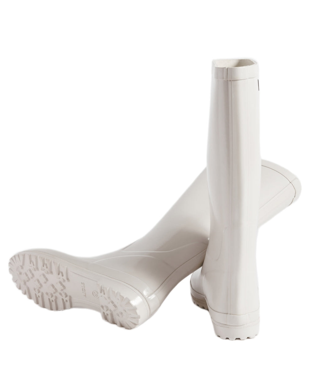 Sable coloured Aigle Womens Eliosa Wellingtons on white background