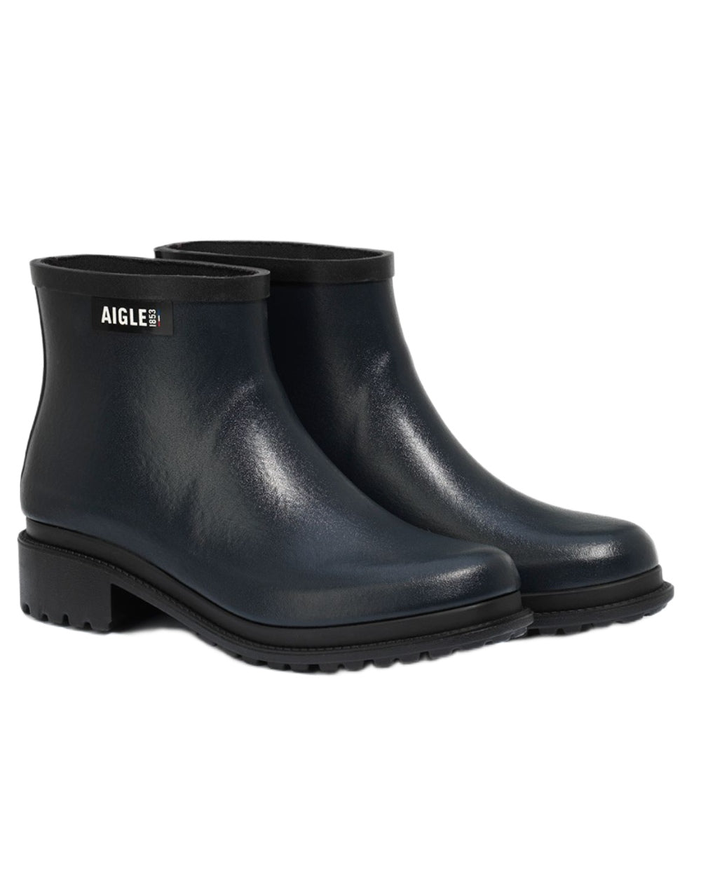 Empire FFL coloured Aigle Womens Fulfeel Low Rain Ankle Boots on white background