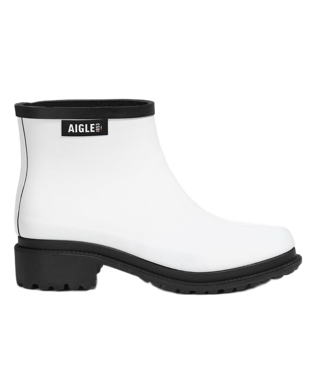 Lait FFL coloured Aigle Womens Fulfeel Low Rain Ankle Boots on white background