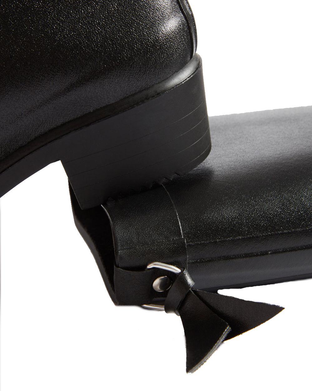 Noir coloured Aigle Womens Myrica Wellingtons on white background