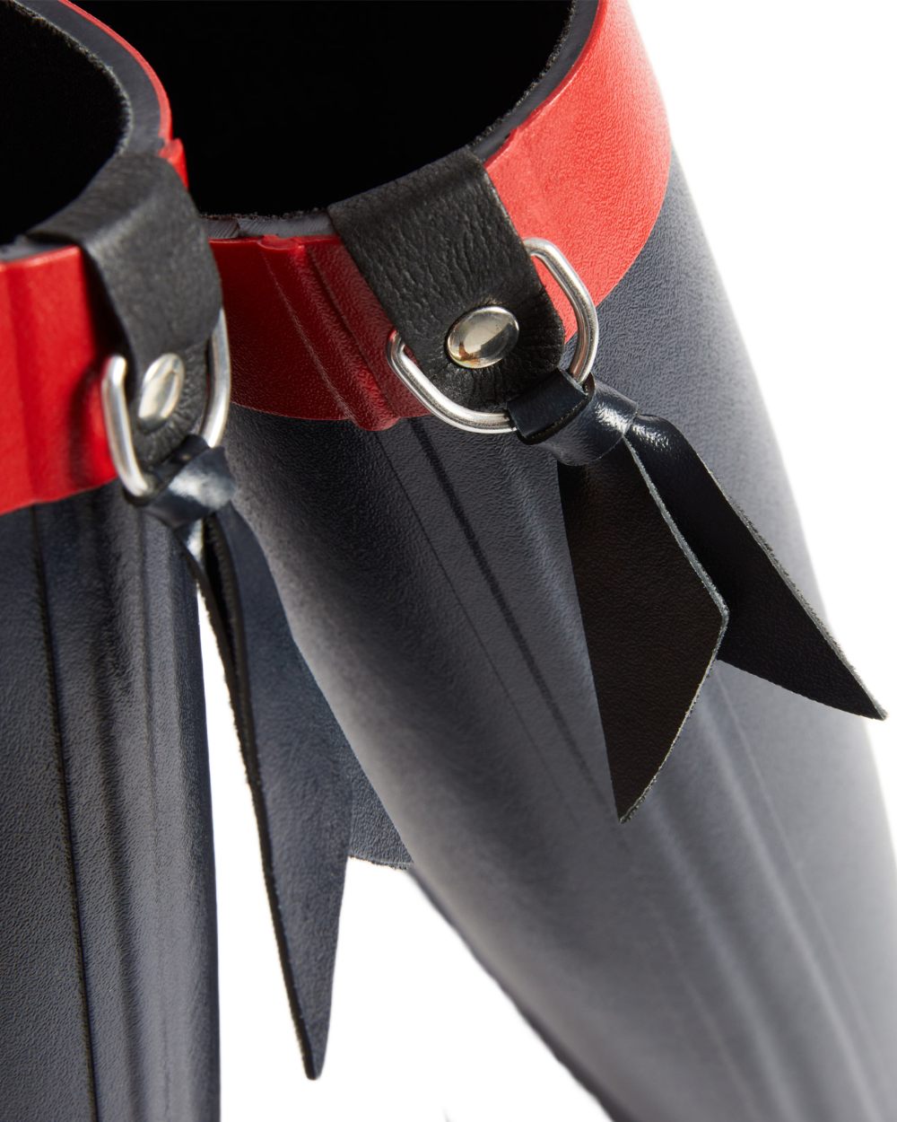 Marine coloured Aigle Womens Myrica Wellingtons on white background