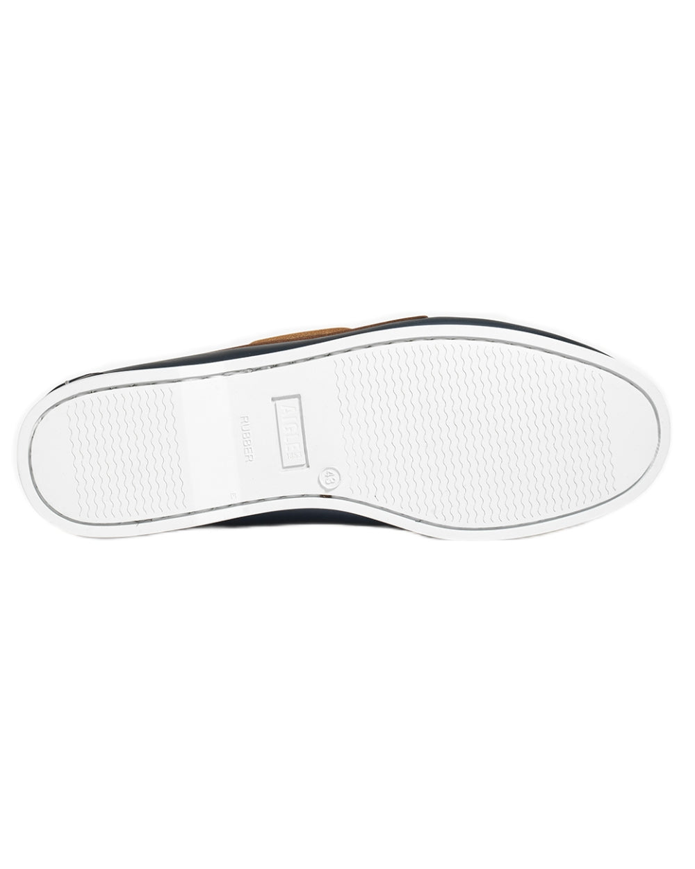 Marine Maroon coloured Aigle Womens Nubila Leather Deck Shoes on white background