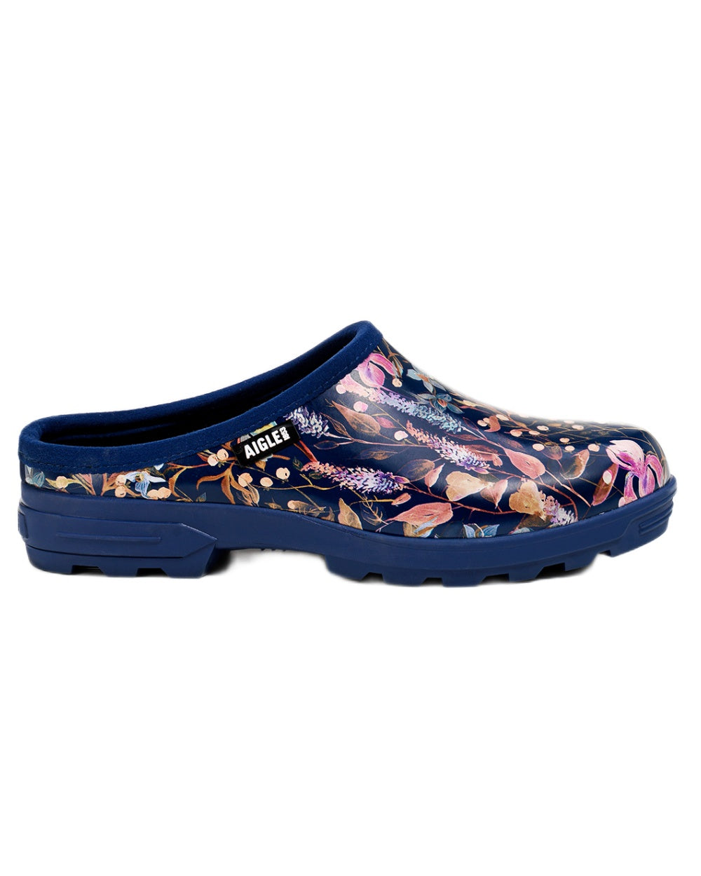 Bosquet Print coloured Aigle Womens Lessfor Printed Clogs on white background