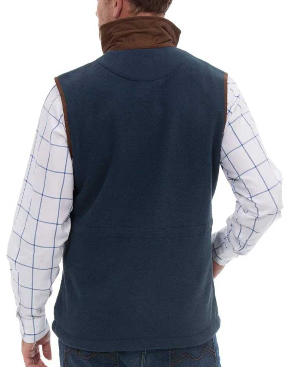 Blue Steel coloured Alan Paine Aylsham Fleece Jacket on white background