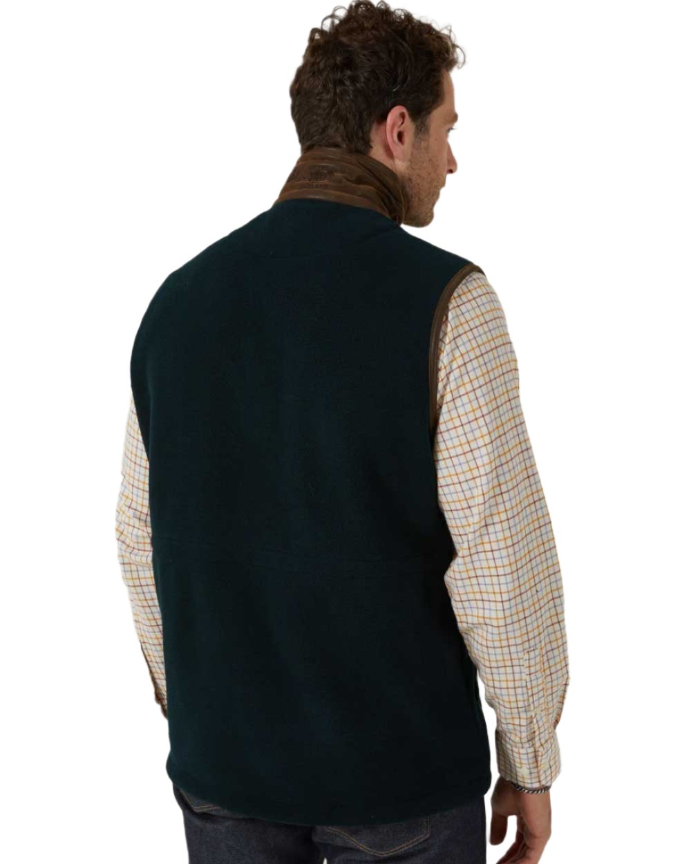 Dark Navy coloured Alan Paine Aylsham Fleece Jacket on white background