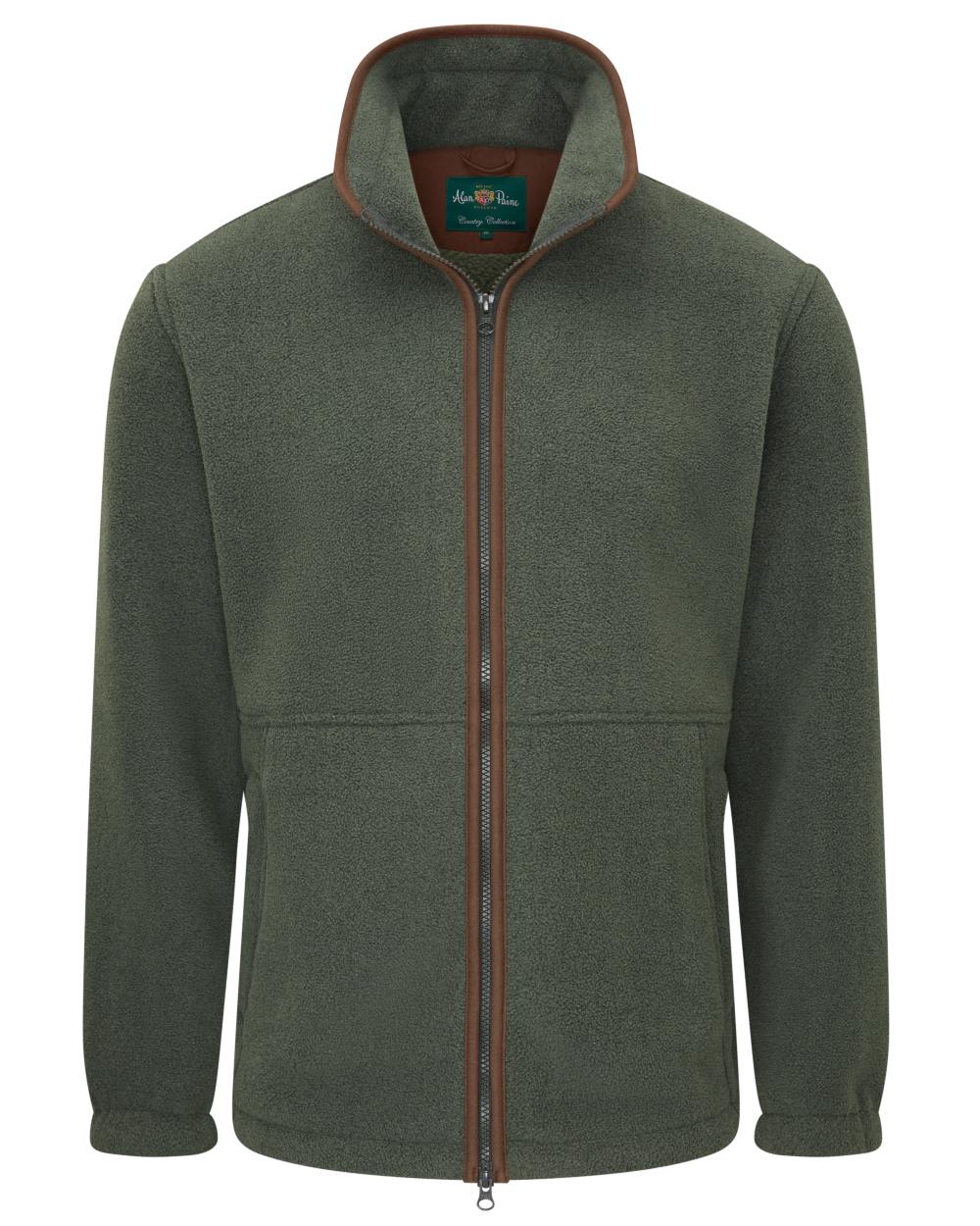Cedar Coloured Alan Paine Aylsham Fleece Jacket On A White Background