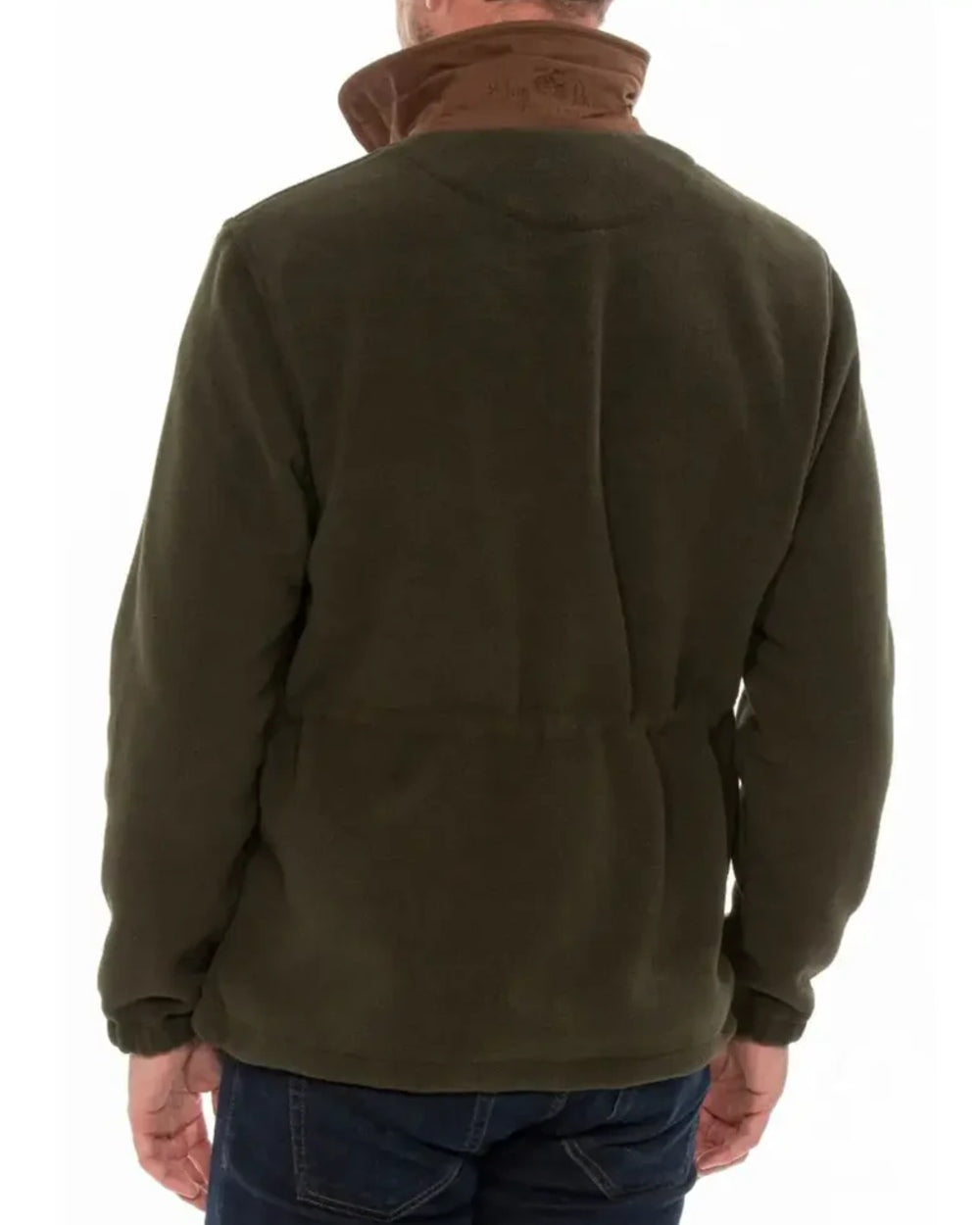 Green Coloured Alan Paine Aylsham Fleece Jacket On A White Background