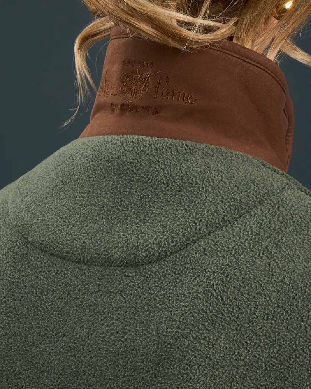 Cedar Coloured Alan Paine Aylsham Ladies Fleece Gilet on indoor background