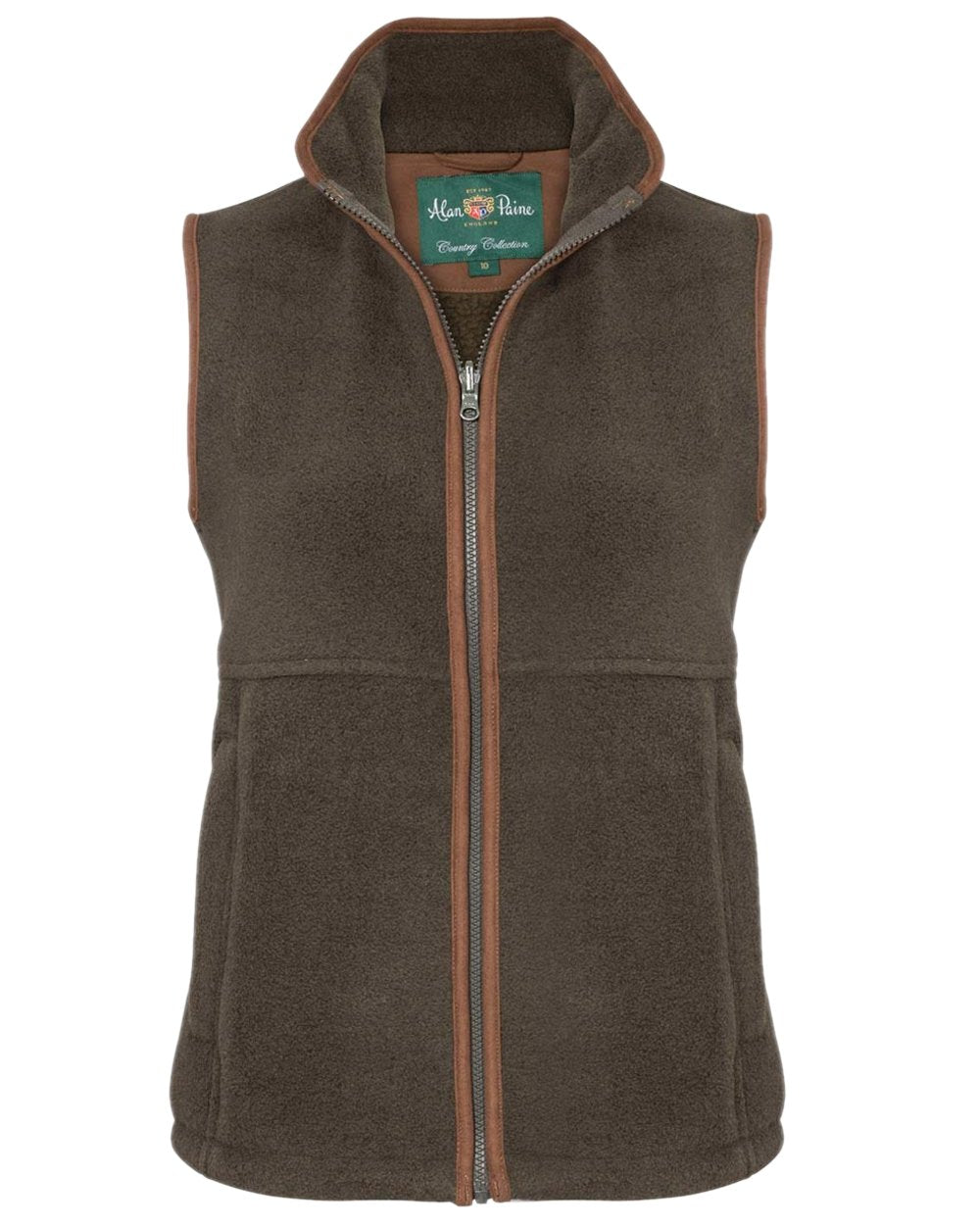 Green Coloured Alan Paine Aylsham Ladies Fleece Gilet on white background