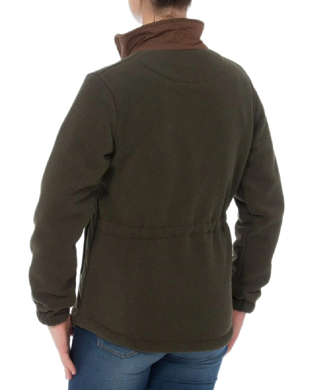 Green Coloured Alan Paine Aylsham Ladies Fleece Jacket on white background